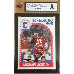 1989 Hoops Michael Jordan All Star #21 KSA 8 NMM